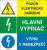 Sdružená - el.zařízení, hl.vypínač, vypni - samolepicí fólie - náhled produktu
